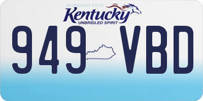 KY license plate 949VBD
