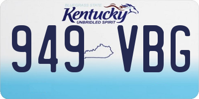KY license plate 949VBG