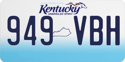 KY license plate 949VBH