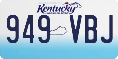 KY license plate 949VBJ