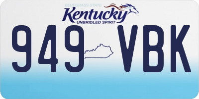 KY license plate 949VBK