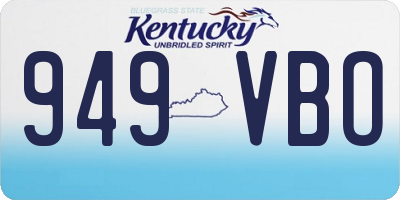 KY license plate 949VBO