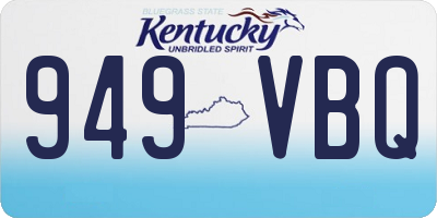 KY license plate 949VBQ