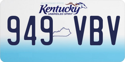 KY license plate 949VBV