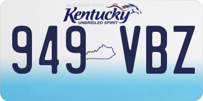 KY license plate 949VBZ