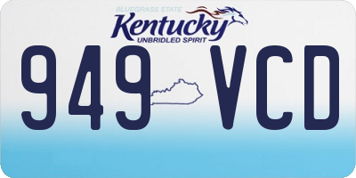 KY license plate 949VCD