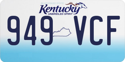 KY license plate 949VCF