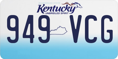 KY license plate 949VCG