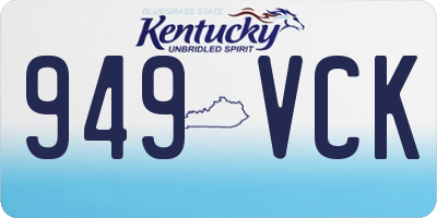 KY license plate 949VCK