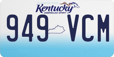 KY license plate 949VCM