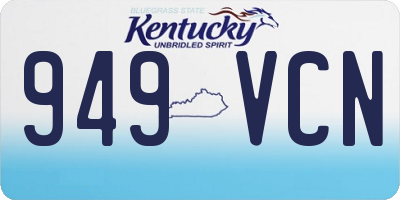 KY license plate 949VCN