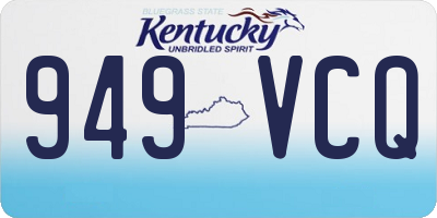 KY license plate 949VCQ