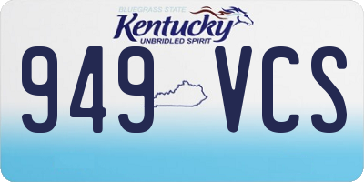 KY license plate 949VCS