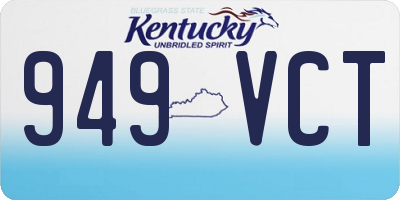 KY license plate 949VCT