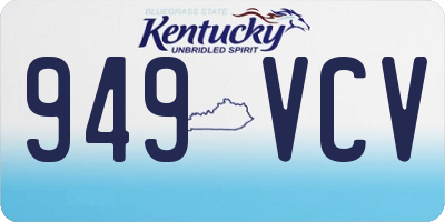 KY license plate 949VCV