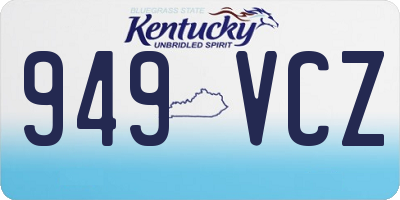 KY license plate 949VCZ