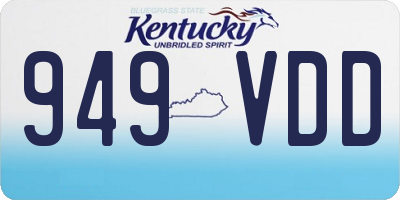 KY license plate 949VDD
