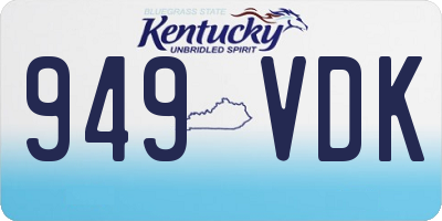 KY license plate 949VDK
