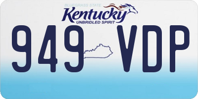 KY license plate 949VDP
