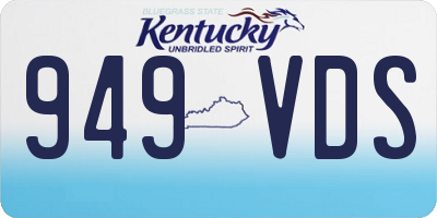 KY license plate 949VDS