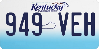 KY license plate 949VEH