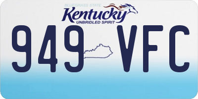 KY license plate 949VFC