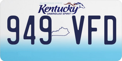 KY license plate 949VFD