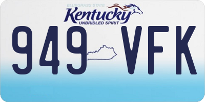 KY license plate 949VFK