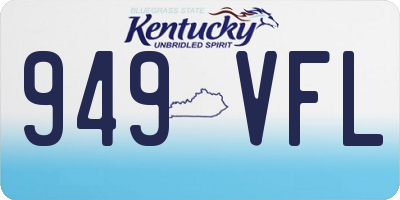 KY license plate 949VFL