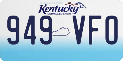 KY license plate 949VFO