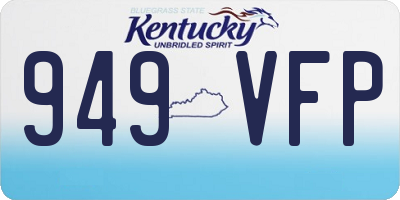 KY license plate 949VFP