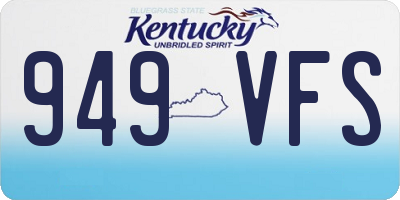 KY license plate 949VFS