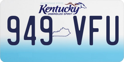KY license plate 949VFU