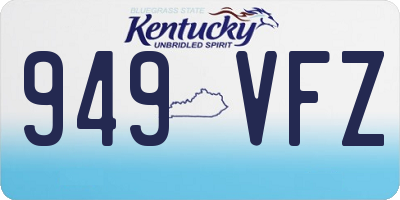 KY license plate 949VFZ