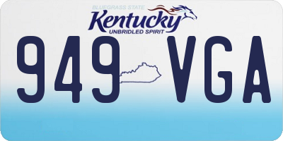 KY license plate 949VGA
