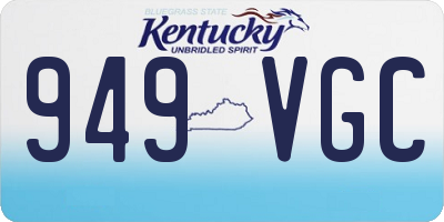 KY license plate 949VGC