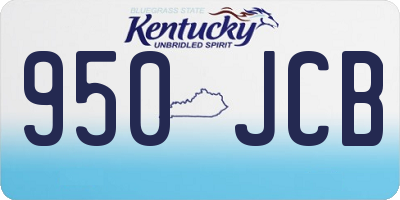 KY license plate 950JCB