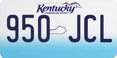 KY license plate 950JCL