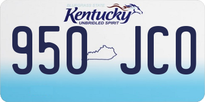 KY license plate 950JCO