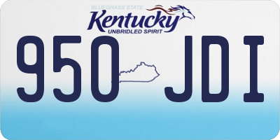 KY license plate 950JDI