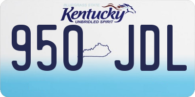 KY license plate 950JDL