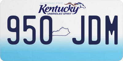 KY license plate 950JDM