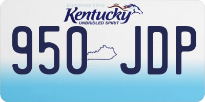 KY license plate 950JDP
