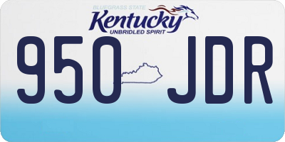 KY license plate 950JDR
