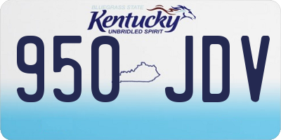 KY license plate 950JDV