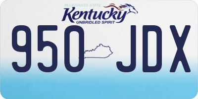 KY license plate 950JDX