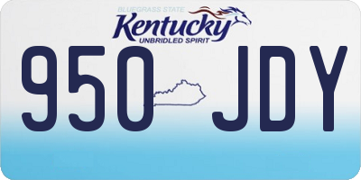 KY license plate 950JDY