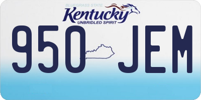 KY license plate 950JEM