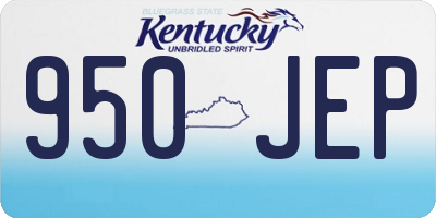 KY license plate 950JEP
