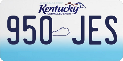 KY license plate 950JES